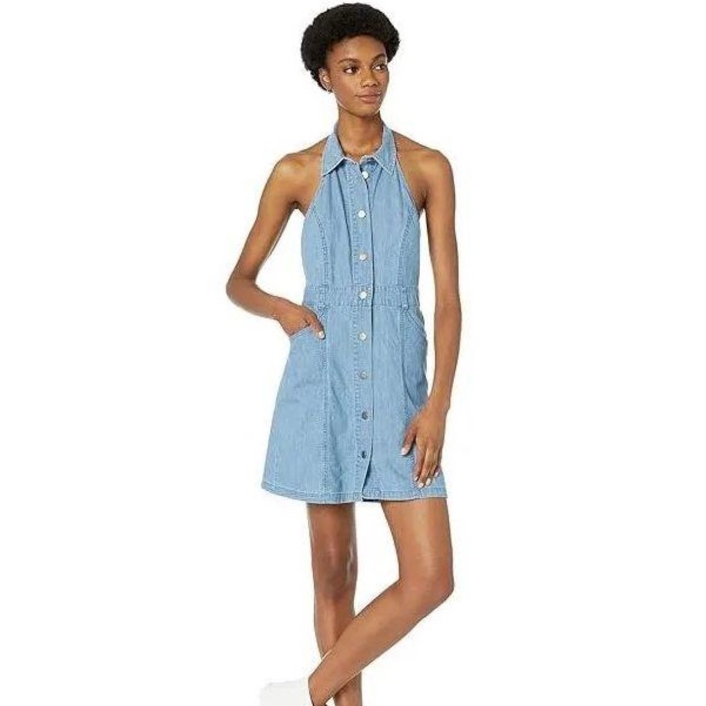 Free People Denim Halter Top Dress